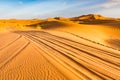 Beautiful landscape view of dunes Erg Chebbi, Sahara Desert, Merzouga, Morocco Royalty Free Stock Photo