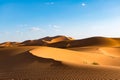 Beautiful landscape view of dunes Erg Chebbi, Sahara Desert, Merzouga, Morocco Royalty Free Stock Photo