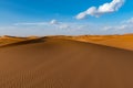 Beautiful landscape view of dunes Erg Chebbi, Sahara Desert, Merzouga, Morocco Royalty Free Stock Photo