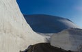 Beautiful landscape view of giant snow wall, Tateyama Alpine Route, Japan Alps. Toyama Prefecture, Japan.