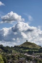 Beautiful landscape view of Glastonbury Tor on Summer day Royalty Free Stock Photo