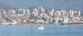 Beautiful landscape view of a harbor in a background of the Richmond city BC.