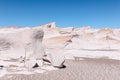 Beautiful landscape view of huge white volcanic stones at Campo de Piedra Pomez, Catamarca