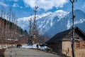 Beautiful landscape view of kashmir valley and village, kashmir