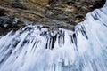 A beautiful frozen ais view at Lake Baikal during winter Royalty Free Stock Photo