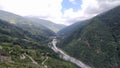 Beautiful landscape view of the Melamchi Khane pani project in Timbu sindhupalchowk nepal