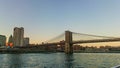 Beautiful landscape view on one of the bridges in Manhattan. USA. New York Royalty Free Stock Photo