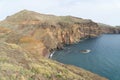 Landscape view over Ponta de Sao Lourenco beautiful mountains and cliffs over the Atlantic ocean, Madeira, Portugal Royalty Free Stock Photo