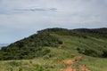 Beautiful landscape view of the Panama mountains with luxuriant vegetation