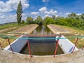 Beautiful landscape with a view of the river Irpen from the dam. Royalty Free Stock Photo