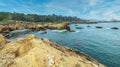 Beautiful landscape, view rocky Pacific Ocean coast at Point Lobos State Reserve in Carmel, California Royalty Free Stock Photo