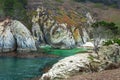 Beautiful landscape, view rocky Pacific Ocean coast at Point Lobos State Reserve in Carmel, California Royalty Free Stock Photo