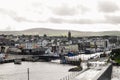 Seaside town of Peel city in the Isle of Man Royalty Free Stock Photo