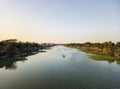 Beautiful Landscape view titas river at brahmanbaria, bangladesh