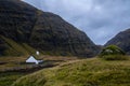 Traditional historic Lutheran Church, Saksun village, Faroe Islands