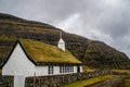 Traditional historic Lutheran Church, Saksun village, Faroe Islands