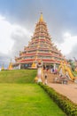 Beautiful landscape view of Wat Huay Pla Kang, a Chinese styled Mahayana Buddhist temple in the northern outskirts of Chiang Rai