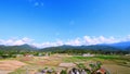 Beautiful landscape view on wat phuket viewpoint pua District nan