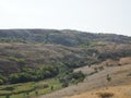 Beautiful landscape with views of the hills in the steppe autumn