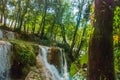 Landscape with waterfall Agua Azul, Chiapas, Palenque, Mexico Royalty Free Stock Photo