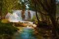 Landscape with waterfall Agua Azul, Chiapas, Palenque, Mexico Royalty Free Stock Photo