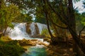 Landscape with waterfall Agua Azul, Chiapas, Palenque, Mexico Royalty Free Stock Photo