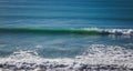 Beautiful landscape, wave rising on the surface of the blue ocean Royalty Free Stock Photo