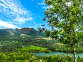 Beautiful landscape with wild forest and Periyar River, Kerala, India Royalty Free Stock Photo