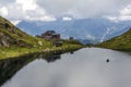 Beautiful landscape with Wildsee Lake Wildseelodersee and the Wildseeloderhaus