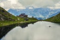 Beautiful landscape with Wildsee Lake Wildseelodersee and the Wildseeloderhaus