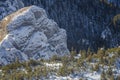 Beautiful landscape of winter rock