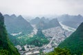 Beautiful landscape of Yangshuo city in China Royalty Free Stock Photo