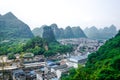 Beautiful landscape of Yangshuo city in China Royalty Free Stock Photo