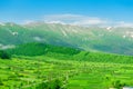 Beautiful landscapes - mountains and meadows on a sunny summer day Royalty Free Stock Photo