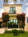 Private garden and landscaping in one of the mansions in South Miami Royalty Free Stock Photo