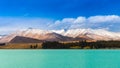Beautiful lanscape at Lake Tekapo, New Zealand. Royalty Free Stock Photo