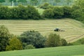 Beautiful lansdscape with Haymaking Royalty Free Stock Photo