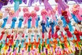 Beautiful lantern Yeepeng Festival at Wat Phra That Hariphunchai, Thailand