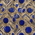 Beautiful lapis lazuli stones wallpaper art deco