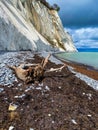 Beautiful and large chalk cliffs near the seaside of Mons Klint on the island of MÃÂ¸n in Denmark.