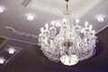 Beautiful large chandelier made of crystal Royalty Free Stock Photo