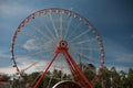 beautiful large children's park with many carousels Royalty Free Stock Photo