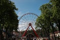 beautiful large children's park with many carousels Royalty Free Stock Photo