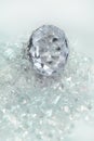 Beautiful large diamond engagement wedding ring sitting on multi