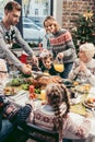 beautiful large family having christmas Royalty Free Stock Photo