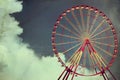 Beautiful large Ferris wheel outdoors, space for text Royalty Free Stock Photo
