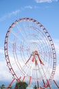 Beautiful large Ferris wheel outdoors on sunny day Royalty Free Stock Photo