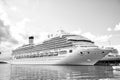 Beautiful large luxury cruise ship at moorage St. John, Antigua Royalty Free Stock Photo