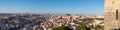 Beautiful large panoramic aerial view of Lisbon red roofs from Saint Jorge Castle