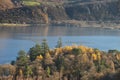 Beautiful late afternoon Autumn Fall landscape image of the view from Catbells near Derwent Water in the Lake District towards Royalty Free Stock Photo